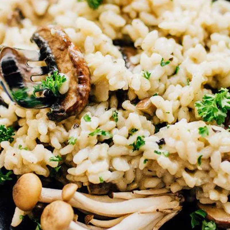 Wild mushroom risotto and truffle oil